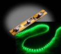 Self-Adhesive Waterproof 2 inch 3 Lights LED Light Strip - Green