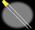 T1 (3mm) Yellow LED with Yellow Diffused Lens, Pack of 5