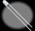 T1 (3mm) Blue LED with Light Blue Diffused Lens, Pack of 2