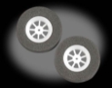 GWS Light Weight Foam Wheel 38mm Diameter 2pk