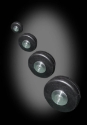 1 1/2 Inch Diameter Aluminum/Rubber Wheel-Smooth Tread