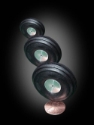 1 1/2 Inch Diameter Aluminum/Rubber Wheel-Rib Pattern