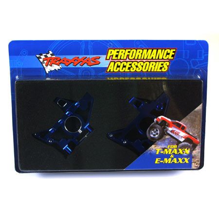 Traxxas 4929X Rear Bulkheads, Blue Aluminum