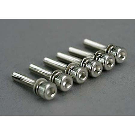 Traxxas 5142 3x15mm Caphead Machine Screws (6)