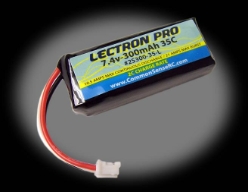 Lectron Pro 300mAh 2S 7.4V 35C LiPoly Pack - Blade 130