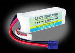 Lectron Pro 3000mAh 4S 14.8V 30C LiPo Pack - EC3 Connector