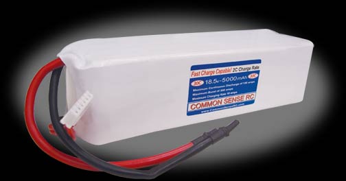 CSR 5000mAh 18.5V Five Cell 5S LiPoly Pack - 30C