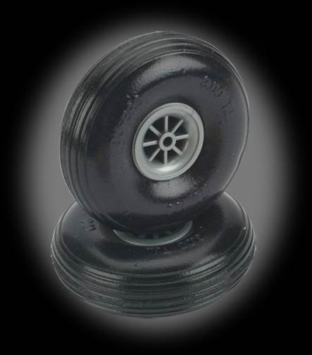 2 1/4 Inch Diameter Treaded Lite Wheel 2pk