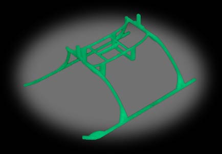 E-flite Landing Skid & Battery mount Set Glow In The Dark: BMCX