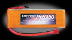 FlightPower LiPo Pro50 2550mAh 4S Quad Cell 14.8V 50C