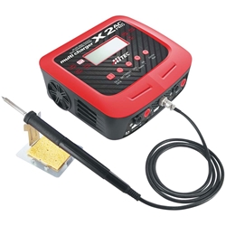 Hitec X2 AC Pro 2 Port AC/DC Multi-Charger with Built-In Soldering Station