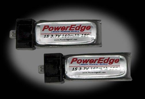 PowerEdge 160mAh 3.7V 1S Single Cell 25C LiPoly - 2-Pack