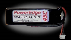 PowerEdge 2600mAh 11.1V 3S Triple Cell 45C LiPoly Pack