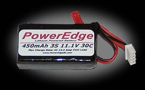 PowerEdge 450mAh 11.1V 3S Triple Cell 30C LiPoly Pack