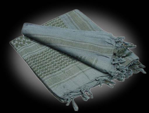 Matrix Woven Coalition Desert Shemagh / Scarves - Foliage Green/Black