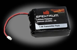 Spektrum 4000mAh 2S 7.4V LiPo Transmitter Battery: DX7s, DX8