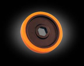 BaneBots Wheel, 2-3/8 x 0.4in., 1/2in. Hex Mount, 40A Orange