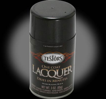 Testors One Coat Lacquer - Blazing Black