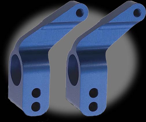 Traxxas 3625A Aluminum Stub Axle Carriers (4), Blue: RSU, STA, BAN