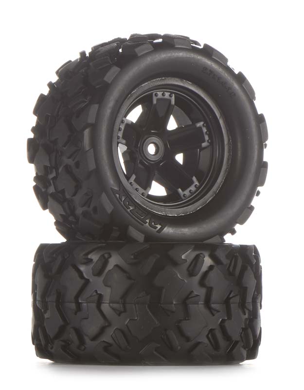 Traxxas 7672 Tires/Wheels Assembled Glued (2): Teton