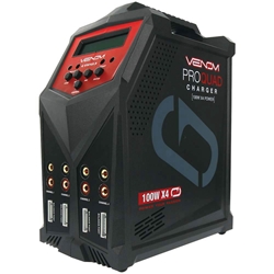 Venom Pro Quad Charger,100W 7Amp Multi Chemistry Charger