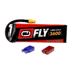 25018 LiPo 6S 22.2V 3600mAh 30C Universal Plug 2.0 Fly