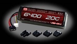 Venom 6400mAh 11.1V 3S2P 20C LiPo Car Pack - Universal Connector