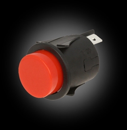 Round Red Pushbutton On-Off Switch