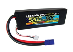 Lectron Pro 5200mAh 2S 7.4V 50C LiPoly Pack - EC3 Connector