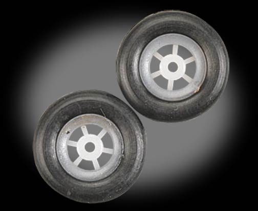 GWS Scale Rubber Wheel 15mm Diameter 2pk