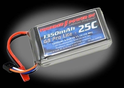 Thunder Power 1350mAh Triple Cell 3S 11.1V LiPoly Pack - G8 Pro Lite+ 25C Series, JST