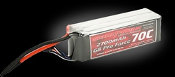 Thunder Power 2700mAh Six Cell 6S 22.2V LiPoly Pack - G8 Pro Force 70C Series, T-Rex 500