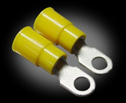 10-12 gauge (yellow) #8 Ring Terminals-pack of 25